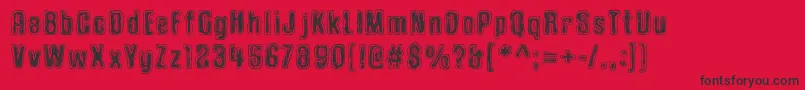 フォントOnionSoup – 赤い背景に黒い文字