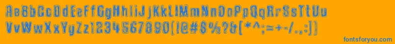 OnionSoup Font – Blue Fonts on Orange Background