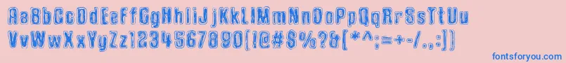 OnionSoup Font – Blue Fonts on Pink Background