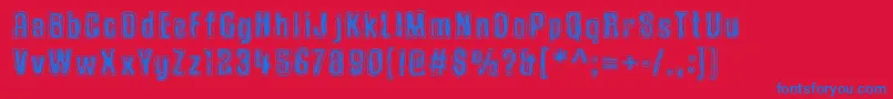 OnionSoup Font – Blue Fonts on Red Background