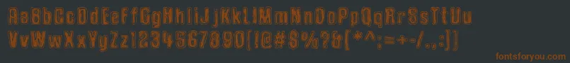 OnionSoup-Schriftart – Braune Schriften auf schwarzem Hintergrund