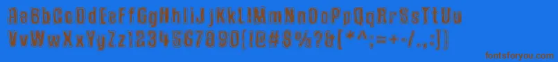 OnionSoup Font – Brown Fonts on Blue Background