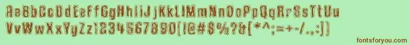 OnionSoup Font – Brown Fonts on Green Background