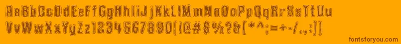 OnionSoup Font – Brown Fonts on Orange Background