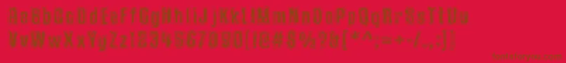 OnionSoup-Schriftart – Braune Schriften auf rotem Hintergrund