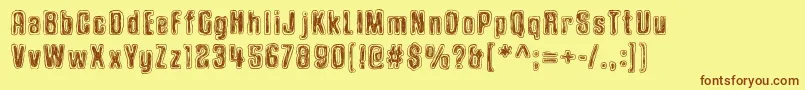 OnionSoup Font – Brown Fonts on Yellow Background