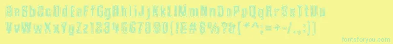 Шрифт OnionSoup – зелёные шрифты на жёлтом фоне