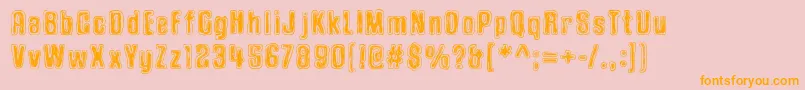 OnionSoup Font – Orange Fonts on Pink Background