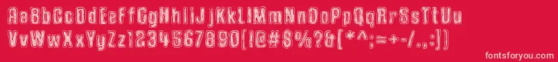 OnionSoup Font – Pink Fonts on Red Background