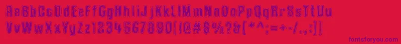 Weitere Informationen zur OnionSoup-Schriftart OnionSoup-Schriftart – Violette Schriften auf rotem Hintergrund