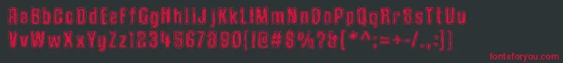OnionSoup Font – Red Fonts on Black Background