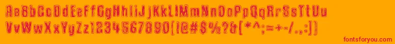 OnionSoup Font – Red Fonts on Orange Background