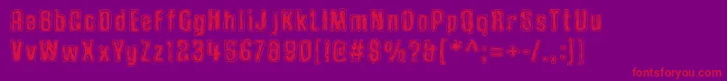 OnionSoup-fontti – punaiset fontit violetilla taustalla