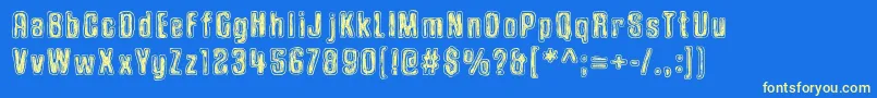 OnionSoup Font – Yellow Fonts on Blue Background