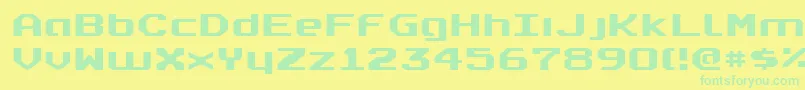 RealpolitikExpanded Font – Green Fonts on Yellow Background