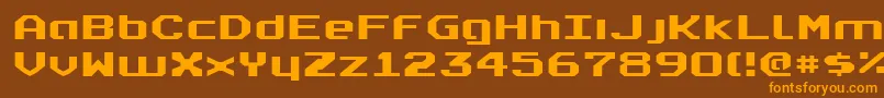 RealpolitikExpanded Font – Orange Fonts on Brown Background