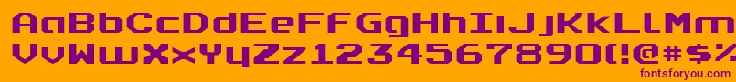 RealpolitikExpanded Font – Purple Fonts on Orange Background