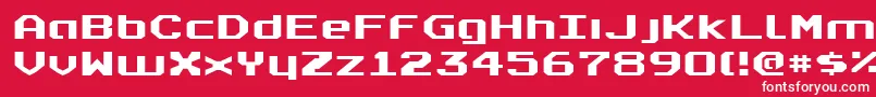 RealpolitikExpanded Font – White Fonts on Red Background