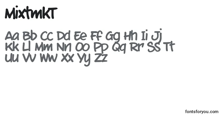 Fuente MixtmkT - alfabeto, números, caracteres especiales