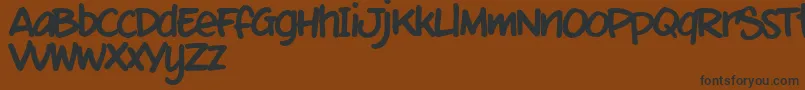 MixtmkT-Schriftart – Schwarze Schriften auf braunem Hintergrund