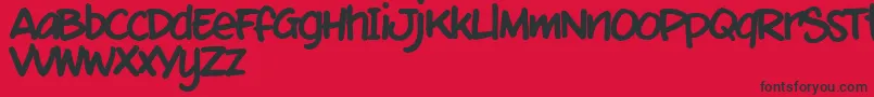 Fonte MixtmkT – fontes pretas em um fundo vermelho