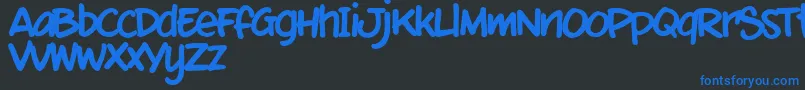 MixtmkT Font – Blue Fonts on Black Background