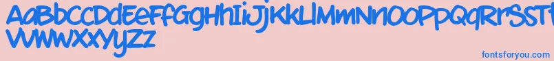MixtmkT Font – Blue Fonts on Pink Background