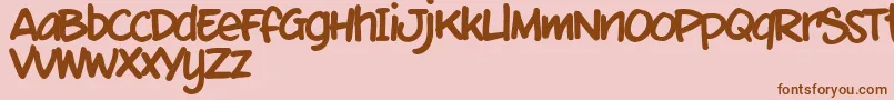 MixtmkT Font – Brown Fonts on Pink Background