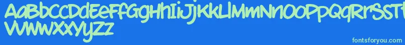 MixtmkT Font – Green Fonts on Blue Background