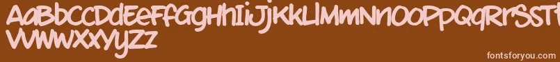 MixtmkT Font – Pink Fonts on Brown Background