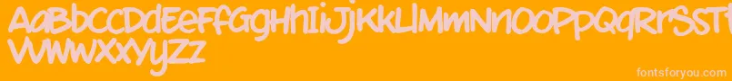 MixtmkT Font – Pink Fonts on Orange Background