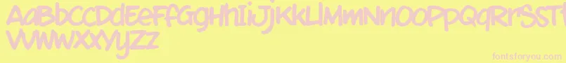 MixtmkT Font – Pink Fonts on Yellow Background