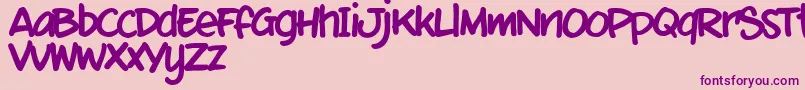 MixtmkT Font – Purple Fonts on Pink Background