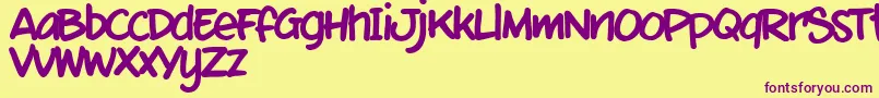 MixtmkT Font – Purple Fonts on Yellow Background