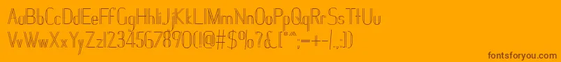 Janesville Font – Brown Fonts on Orange Background