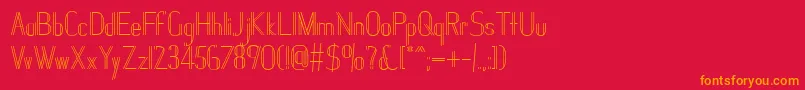 Janesville Font – Orange Fonts on Red Background