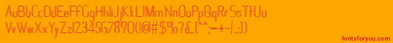 Janesville Font – Red Fonts on Orange Background