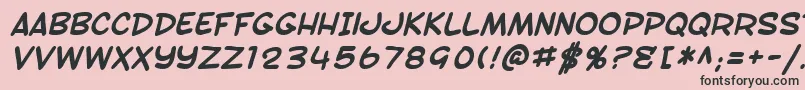 SfToontimeBoldItalic-Schriftart – Schwarze Schriften auf rosa Hintergrund