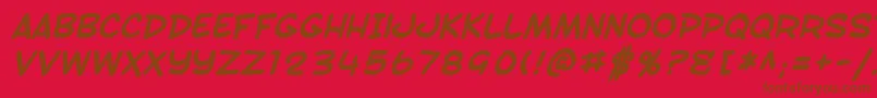 フォントSfToontimeBoldItalic – 赤い背景に茶色の文字