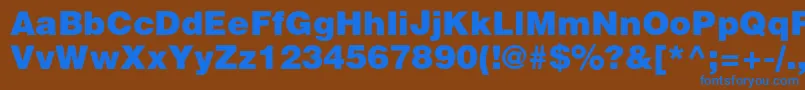 Heliosblackc Font – Blue Fonts on Brown Background