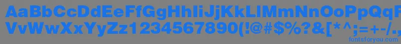 Heliosblackc Font – Blue Fonts on Gray Background