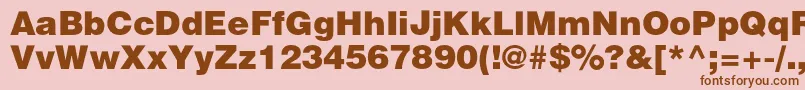 Heliosblackc Font – Brown Fonts on Pink Background