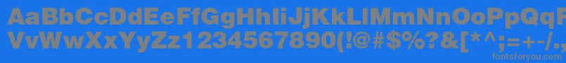 Heliosblackc Font – Gray Fonts on Blue Background