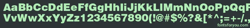 Heliosblackc Font – Green Fonts on Black Background