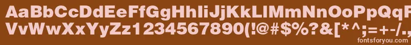 Heliosblackc Font – Pink Fonts on Brown Background
