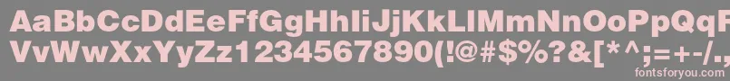 Heliosblackc Font – Pink Fonts on Gray Background
