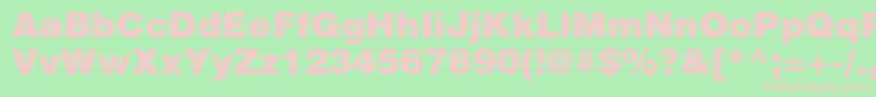 Heliosblackc Font – Pink Fonts on Green Background