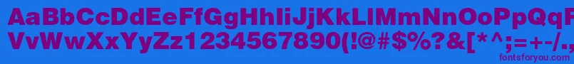 Heliosblackc Font – Purple Fonts on Blue Background