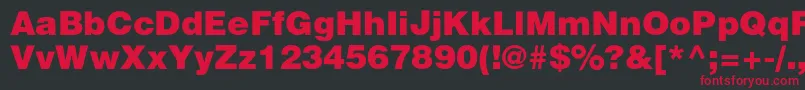 Heliosblackc Font – Red Fonts on Black Background