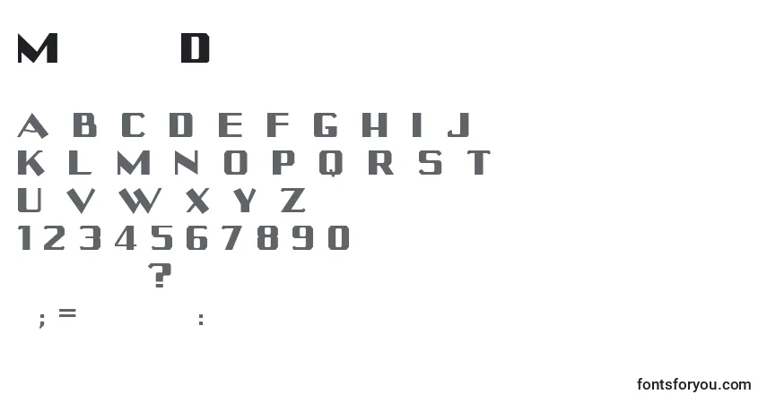 Schriftart MerchantryDemo – Alphabet, Zahlen, spezielle Symbole